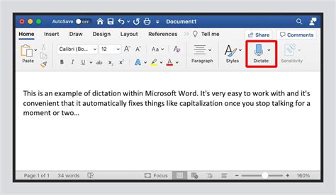 Dictate your documents in Word